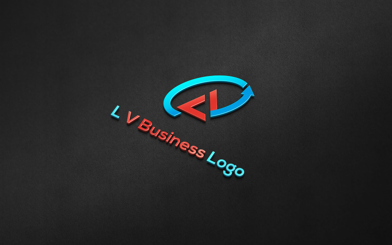 LV 或 VL 业务增长创意设计矢量模板