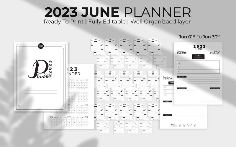 Planificador diario KDP de junio 2023