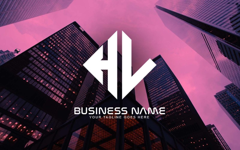 Professionell HV Letter Logo Design för ditt företag - varumärkesidentitet