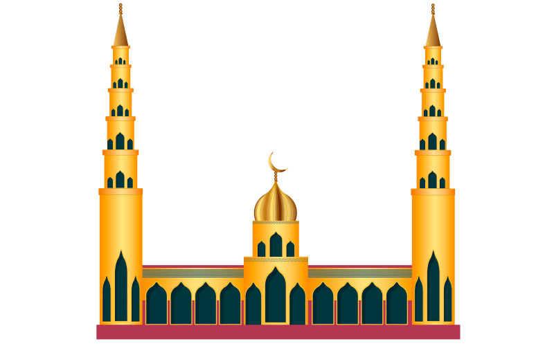 vector mosque design on white background