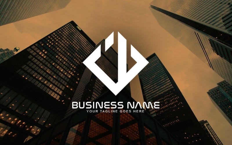 专业的 IU 字母标志设计为您的企业-品牌标识