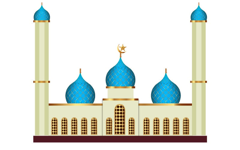 cami tasarlamak vektör eid mubarak arka plan