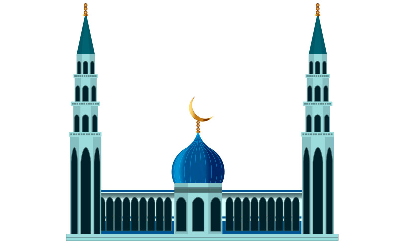 fond de vecteur eid avec idée de conception de mosquée