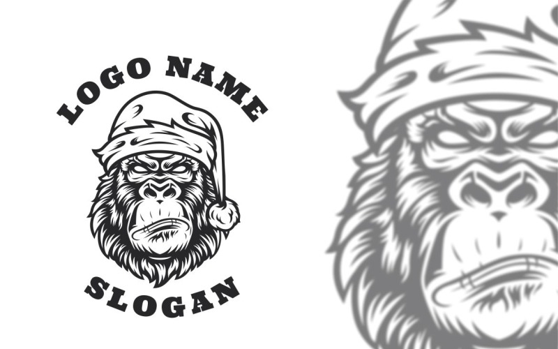 Création de logo graphique Santa Gorilla