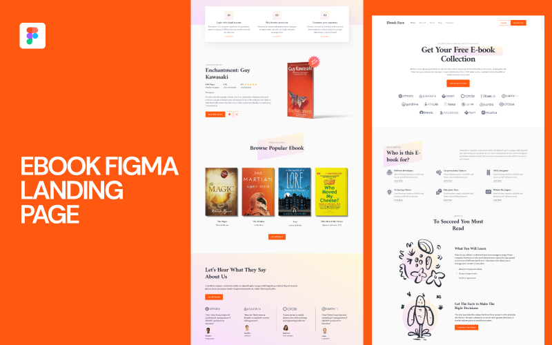 Ebook Figma nyitóoldal sablon