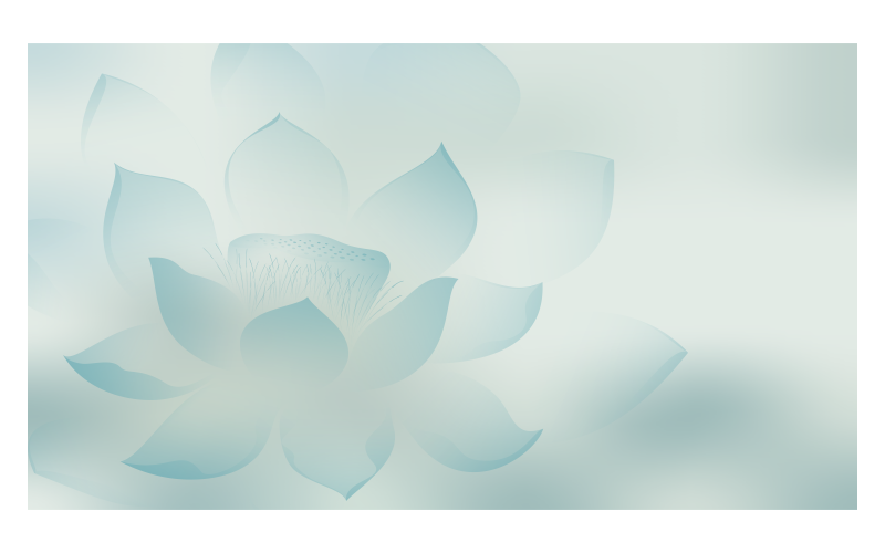 Obrázek Na Pozadí V Modrém Barevném Schématu S Kvetoucím Lotosem