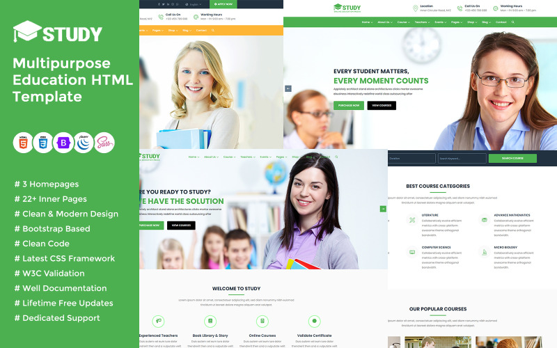 Studie - Vzdělávací HTML šablona