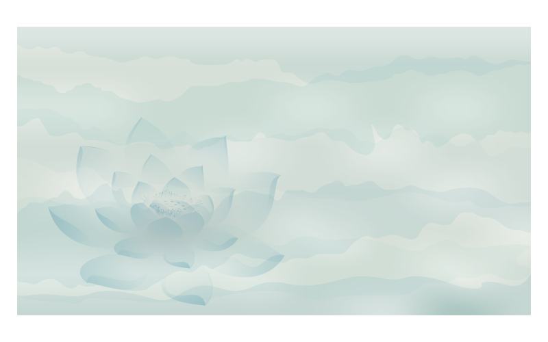Imagen de fondo azul con Lotus en el agua