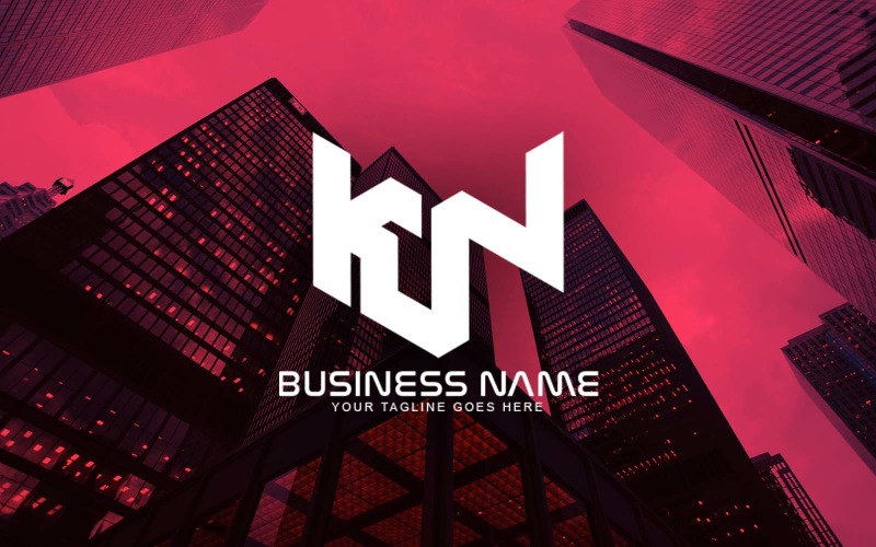 Profesjonalny projekt logo litery KN dla Twojej firmy - tożsamość marki