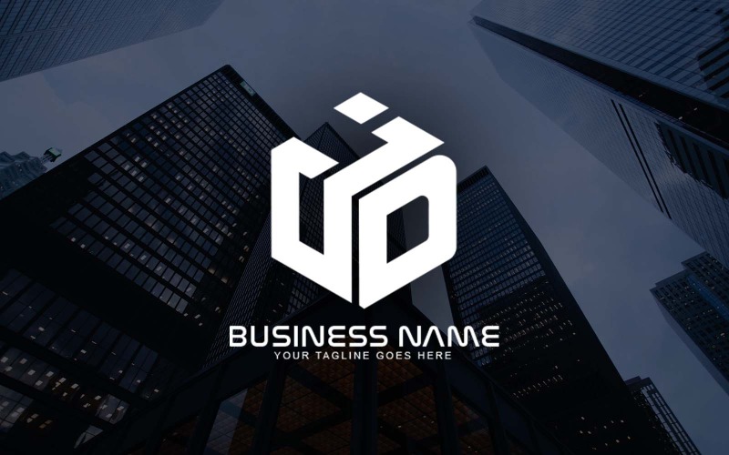 Professionell JD Letter-logotypdesign för ditt företag - varumärkesidentitet