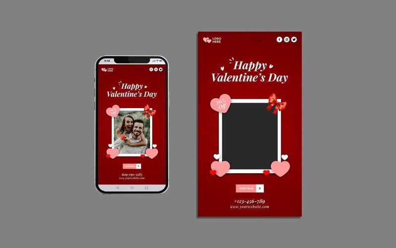 Безкоштовна історія в Instagram на День Святого Валентина