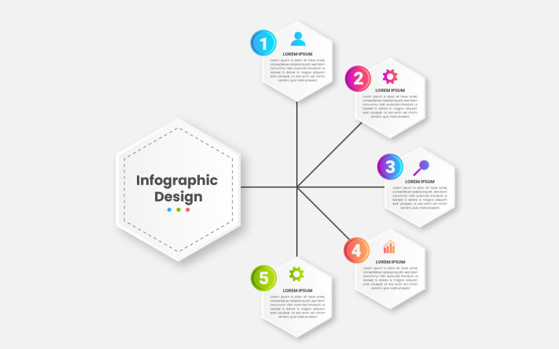 diseño infográfico con círculo para plantilla de negocio. Pasos vectoriales
