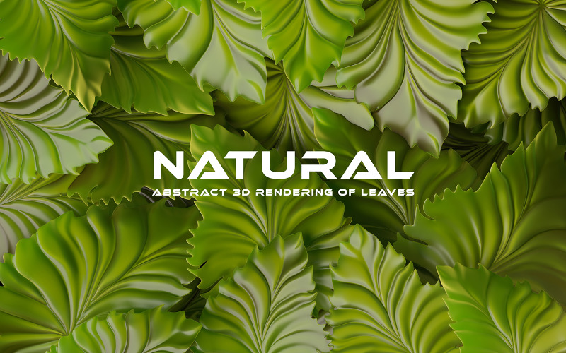 Gröna löv naturlig 3D-bakgrund