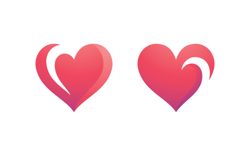 Heart logo template  Love logo icon vector design V1