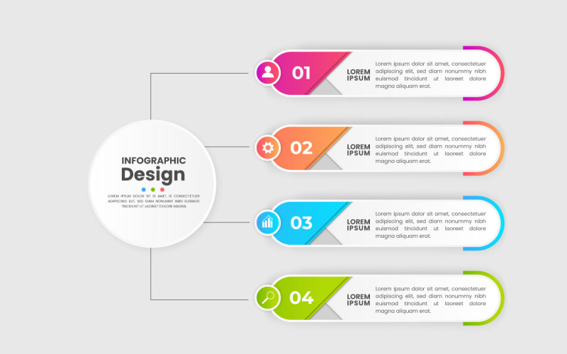 infographic ontwerp voor zakelijke sjabloon. Vector 5 stappen