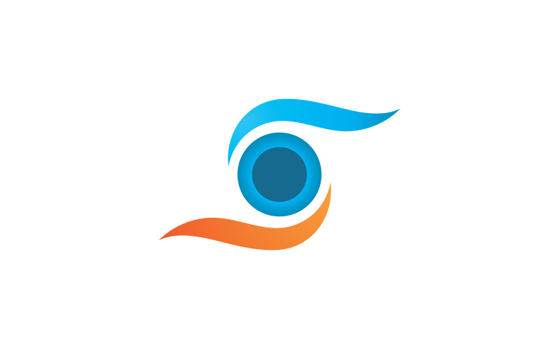 Lettre de logo d'oeil abstrait, conception de modèle de vecteur de symbole d'oeil de vision V6
