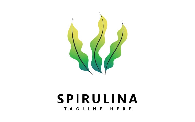 spirulina Logo icon. organic healthy food V2