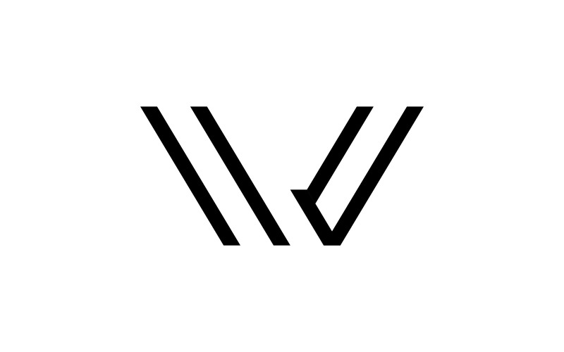 W lettres entreprise logo icône et symboles modèle de conception V2