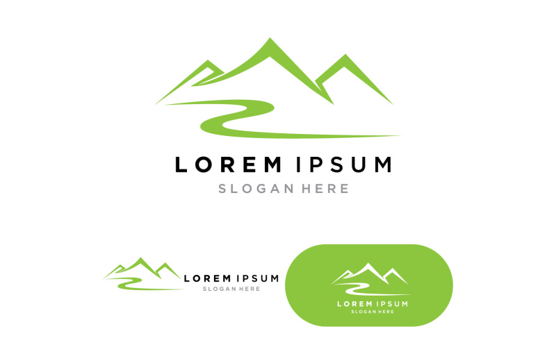 Berglandschaft Logo Template Vector Illustration V5
