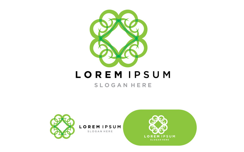 Source File Logo Green Leaf green logo symbol template vector v5 - TemplateMonster