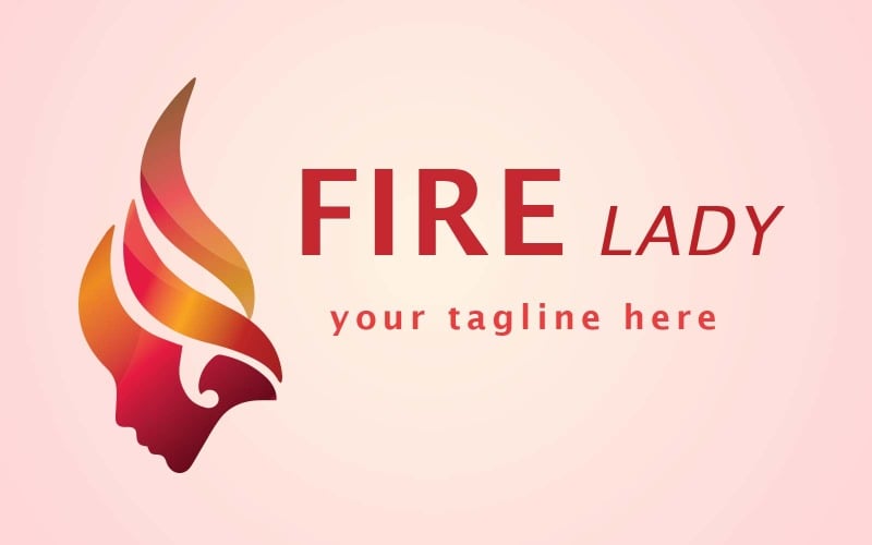 Бізнес вогонь волосся жінка логотип