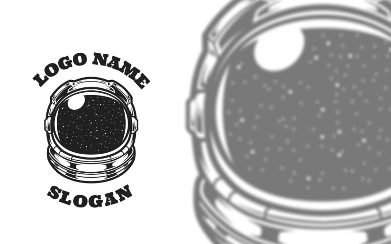 Disegno grafico del logo dell'astronauta