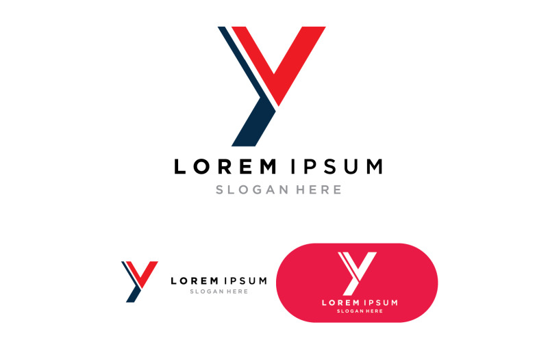 Y Harfi Logo vektör ikonu illüstrasyon tasarımı 1