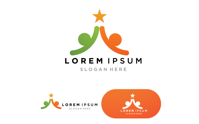 Adozione bambini logo e simbolo vettore salute 3