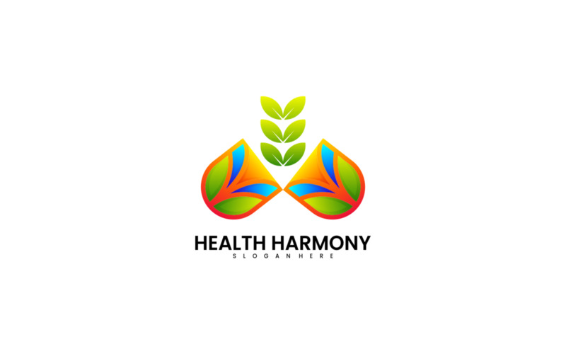 Logotipo colorido gradiente de harmonia de saúde
