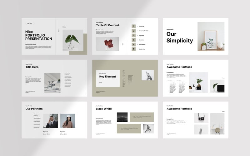 Nice Portfolio Presentation Template - TemplateMonster