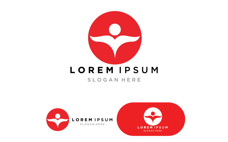 Personnes en bonne santé Life Logo template vecteur 2