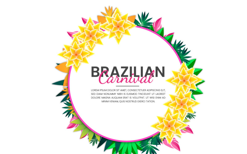 Vector vectorillustratie van rio carnaval banner het grootste carnaval