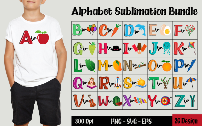 Alphabet Sublimation Bundle