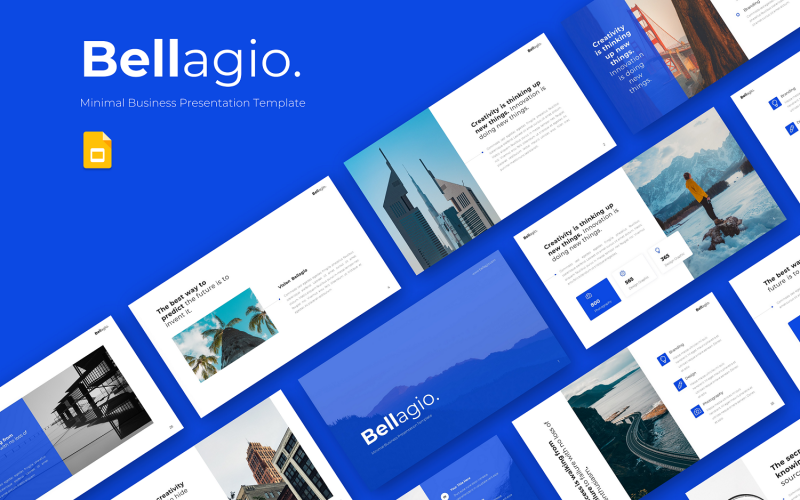 Bellagio — minimalistyczny biznesowy szablon prezentacji Google