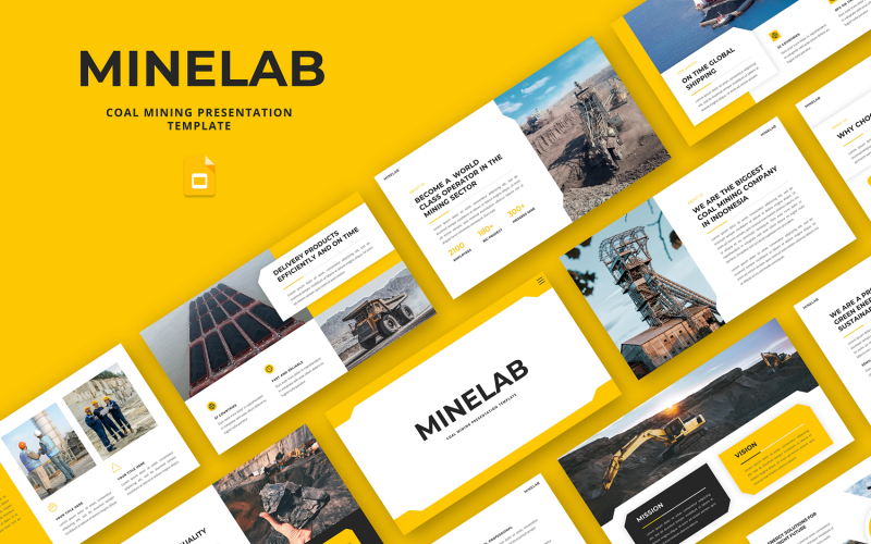 Minelab – těžba uhlí Šablona prezentace Google