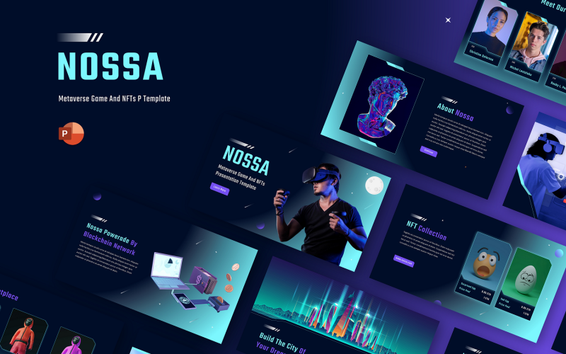 Nossa - Metaverse Oyunu ve NFT'ler Powerpoint Şablonu
