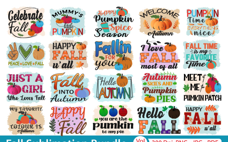 Paquete de sublimación de otoño Vol.9