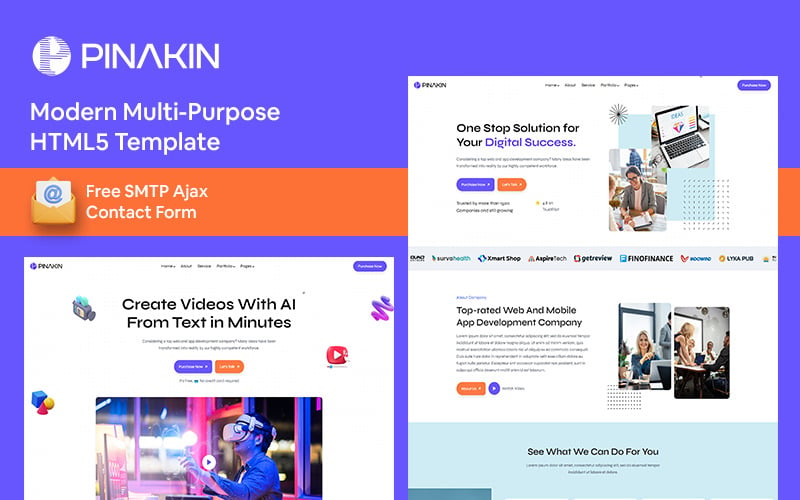 Pinakin - Multipurpose Web Agency HTML5 Template
