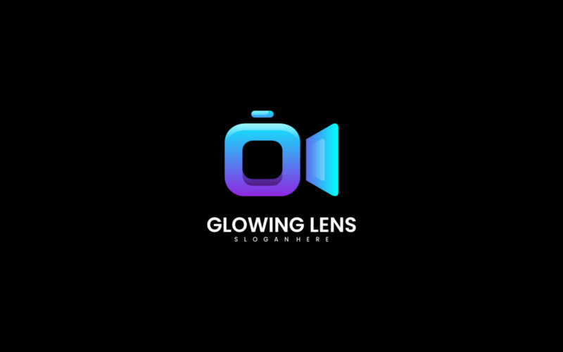 Szablon logo gradientu filmu rolkowego