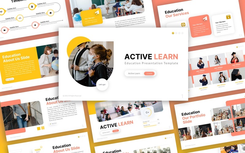 Actief leren - Onderwijs multifunctionele PowerPoint-sjabloon