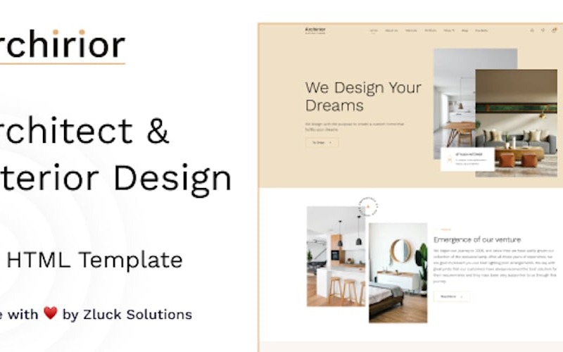 Archirior — szablon HTML dla architekta i projektowania wnętrz