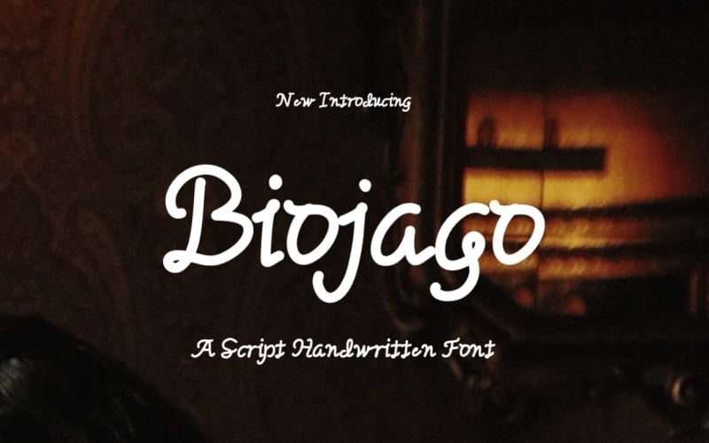 Biojago - скриптовий рукописний шрифт