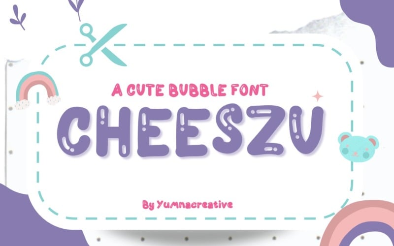 Cheeszu - Sevimli Kabarcık Yazı Tipi