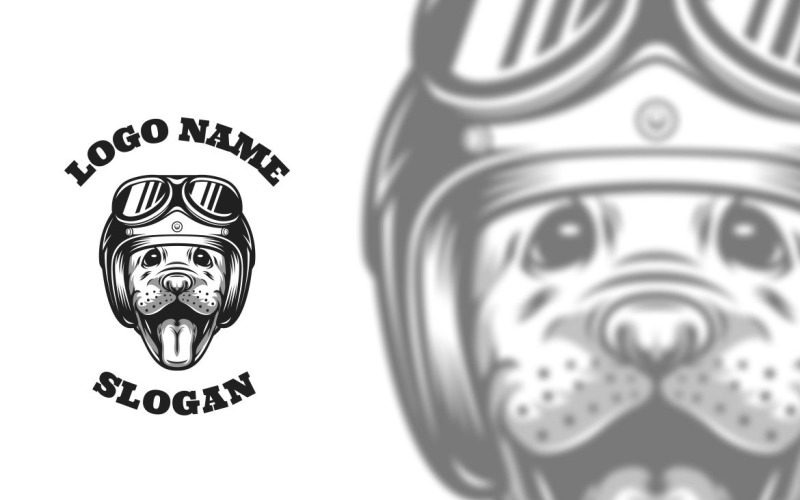 Conception de logo graphique de tour de chien