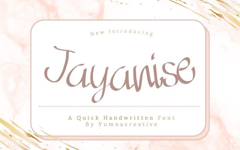 Jayanise - Snabbt handskrivet teckensnitt