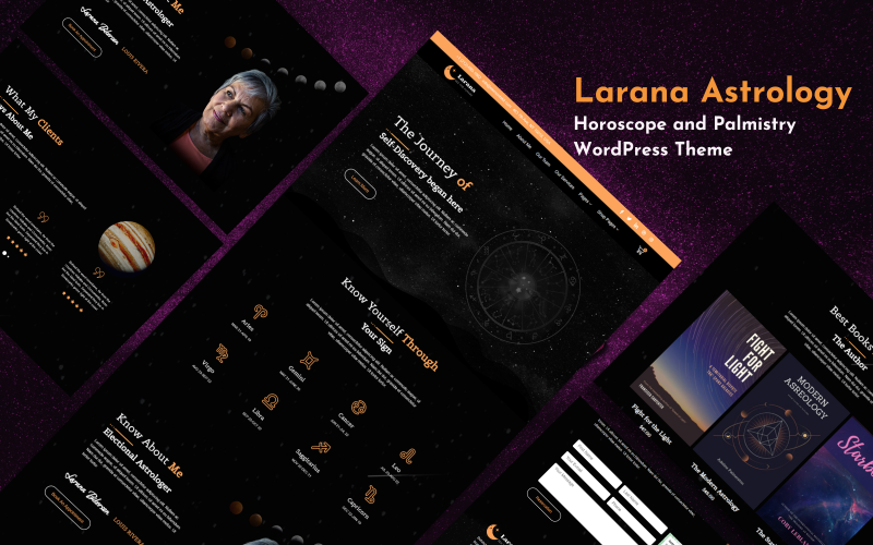 Larana Astrology - Tema premium de WP para horóscopo y quiromancia