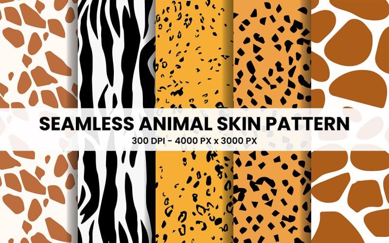Seamless Animal Skin Pattern Background and Animal Print pattern leopard Texture