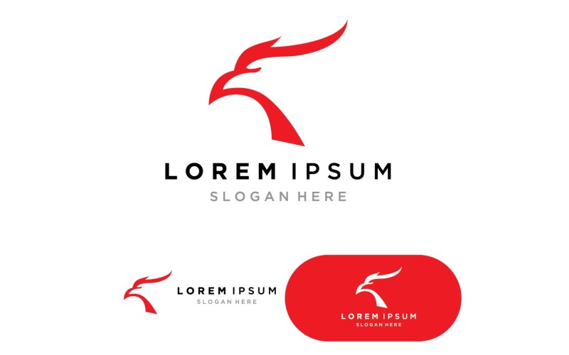 Pták a křídlo létat sokol, orel, sova logo vektorové ikony šablony návrhu v26