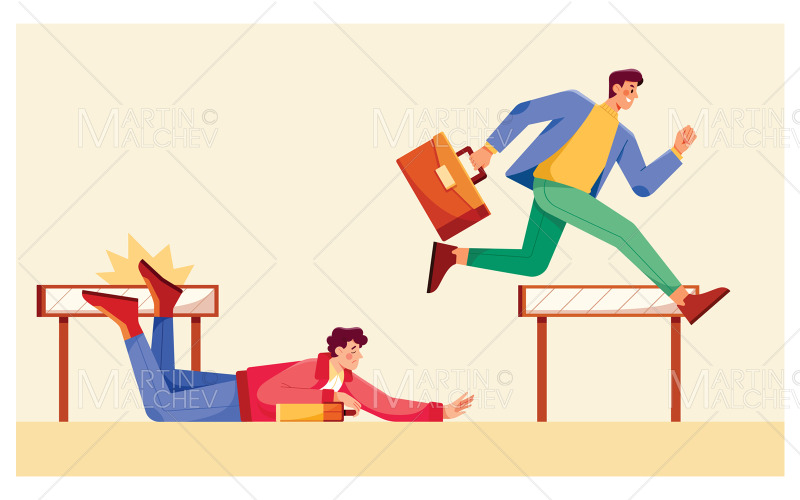 Affärskonkurrens koncept vektorillustration