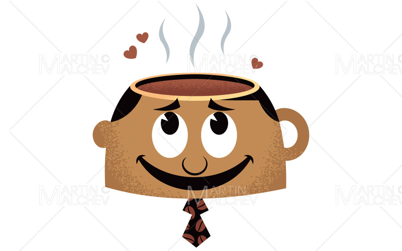 Coffee Lover Concept Vektorové Ilustrace